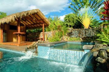 Pool, Spa, and Waterfall